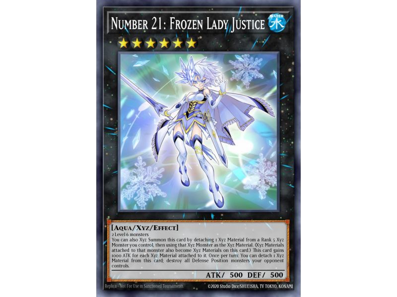 Number 21: Frozen Lady Justice (Gold Secret Rare)