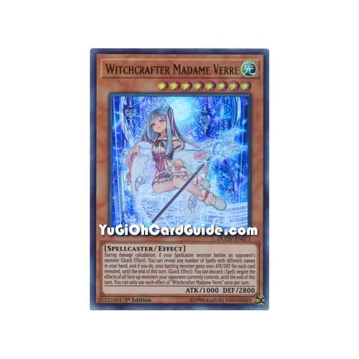 Witchcrafter Madame Verre (Ultra Rare) – Duel Overload | Carta YUGIOH en México