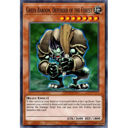 Green Baboon, Defender of the Forest (Secret Rare)