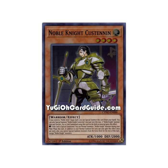 Noble Knight Custennin (Super Rare) – Cybernetic Horizon | Carta YUGIOH en México