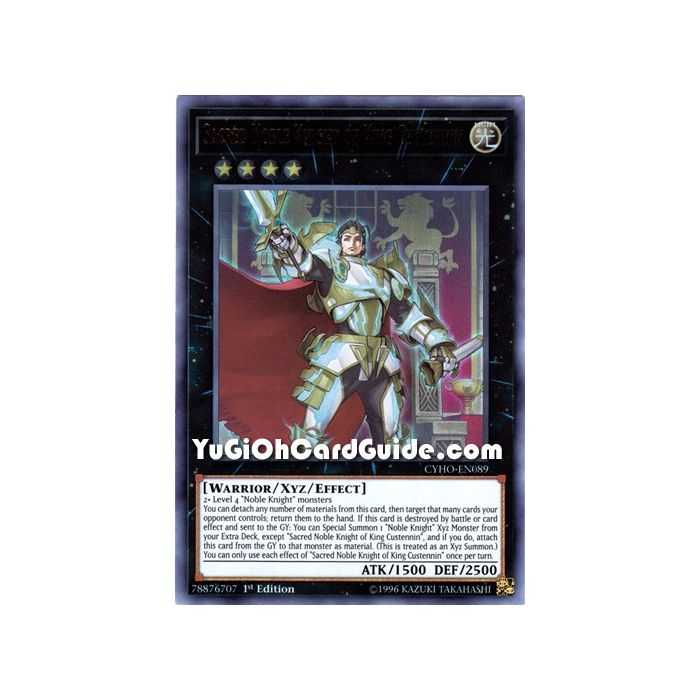 Sacred Noble Knight of King Custennin (Ultra Rare) – Cybernetic Horizon | Carta YUGIOH en México