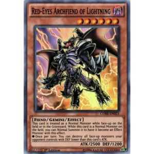 Red-Eyes Archfiend of Lightning (Super Rare) – Clash of Rebellions | Carta YUGIOH en México