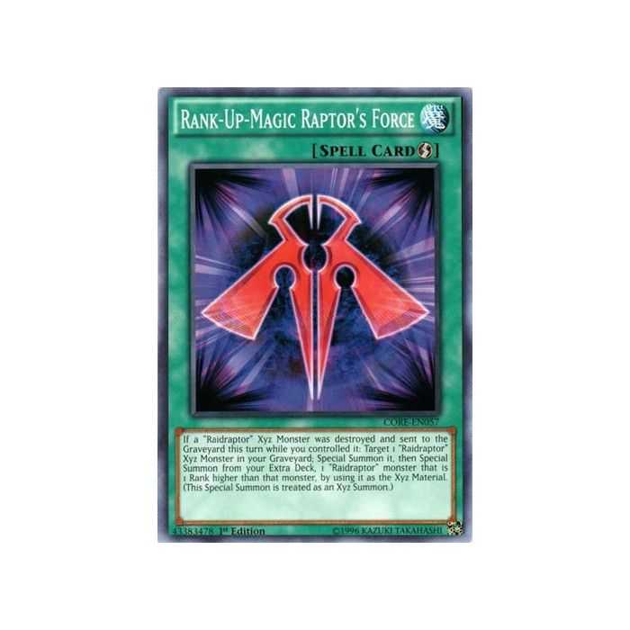 Rank-Up-Magic Raptor's Force (Common) – Clash of Rebellions | Carta YUGIOH en México
