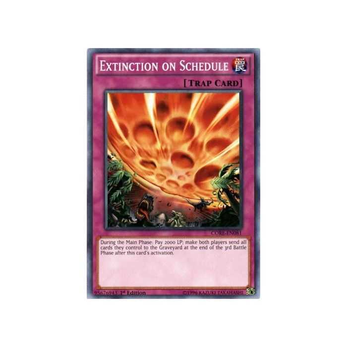 Extinction on Schedule (Common) – Clash of Rebellions | Carta YUGIOH en México