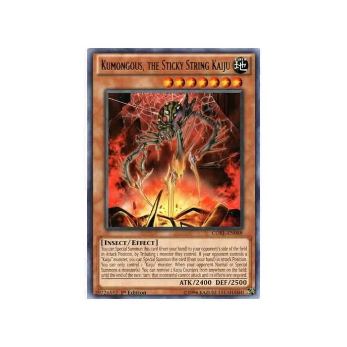 Kumongous, the Sticky String Kaiju (Rare) – Clash of Rebellions | Carta YUGIOH en México