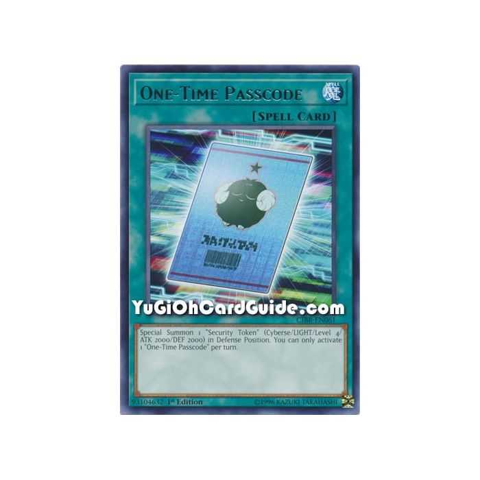 One-Time Passcode (Super Rare) – Circuit Break | Carta YUGIOH en México