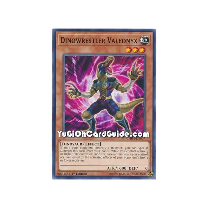 Dinowrestler Valeonyx (Common) – Chaos Impact | Carta YUGIOH en México