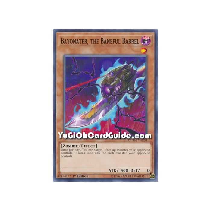 Bayonater, the Baneful Barrel (Common) – Chaos Impact | Carta YUGIOH en México