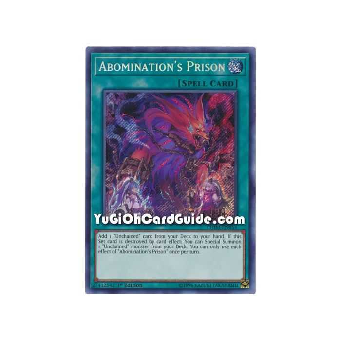 Abomination's Prison  (Secret Rare) – Chaos Impact | Carta YUGIOH en México