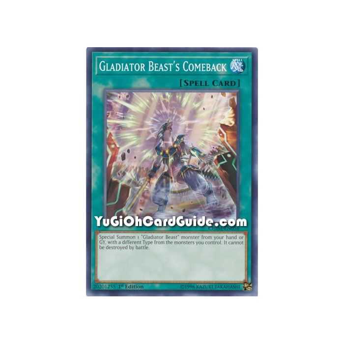 Gladiator Beast's Comeback (Common) – Chaos Impact | Carta YUGIOH en México