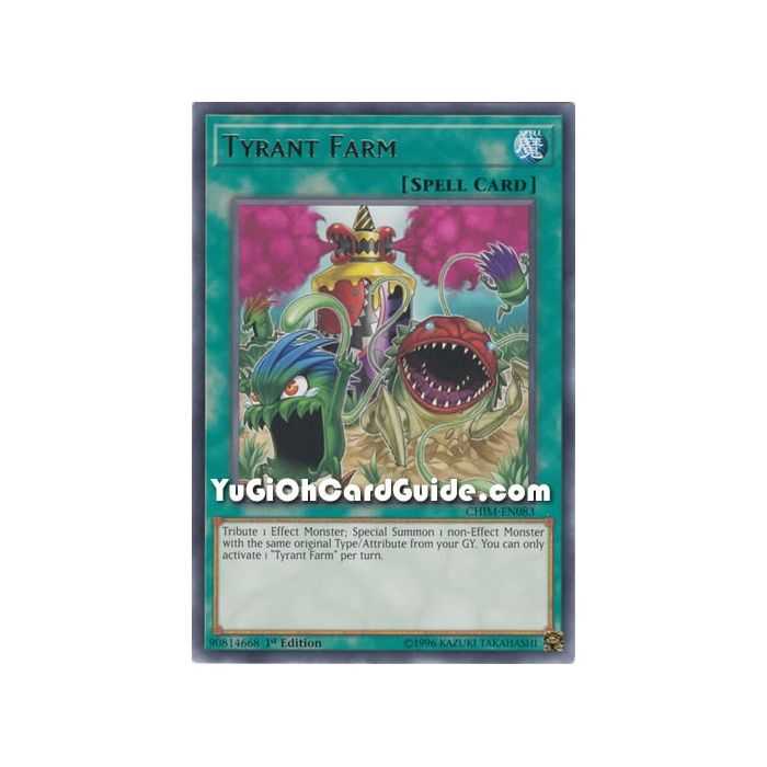Tyrant Farm (Rare) – Chaos Impact | Carta YUGIOH en México