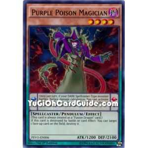 Purple Poison Magician (Super Rare) – Pendulum Evolution | Carta YUGIOH en México