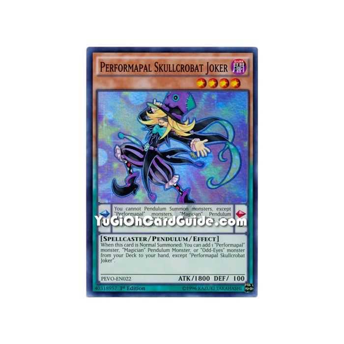 Performapal Skullcrobat Joker (Super Rare) – Pendulum Evolution | Carta YUGIOH en México