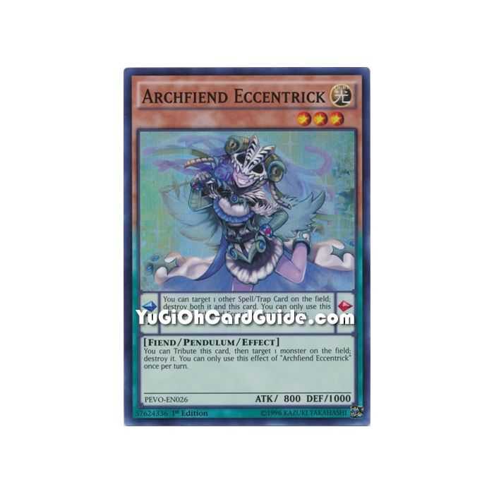 Archfiend Eccentrick (Super Rare) – Pendulum Evolution | Carta YUGIOH en México