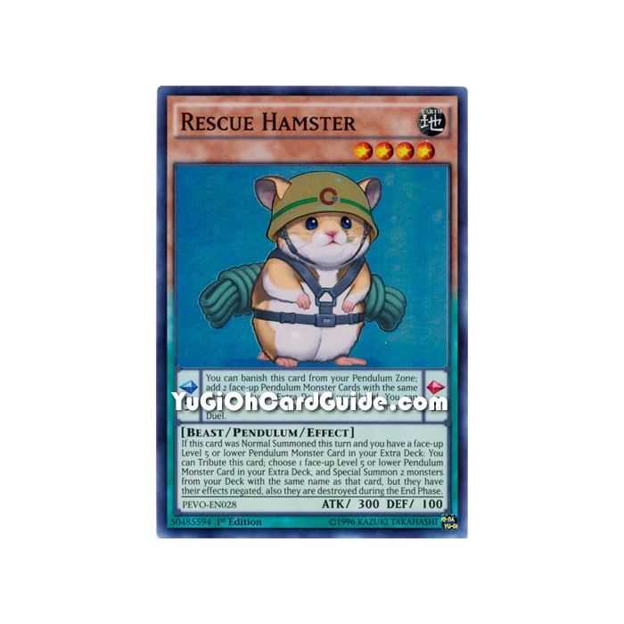 Rescue Hamster (Super Rare) – Pendulum Evolution | Carta YUGIOH en México