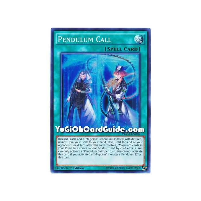 Pendulum Call (Super Rare) – Pendulum Evolution | Carta YUGIOH en México