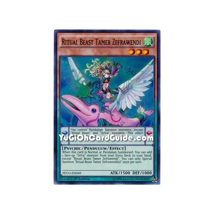 Ritual Beast Tamer Zefrawendi (Super Rare) – Pendulum Evolution | Carta YUGIOH en México