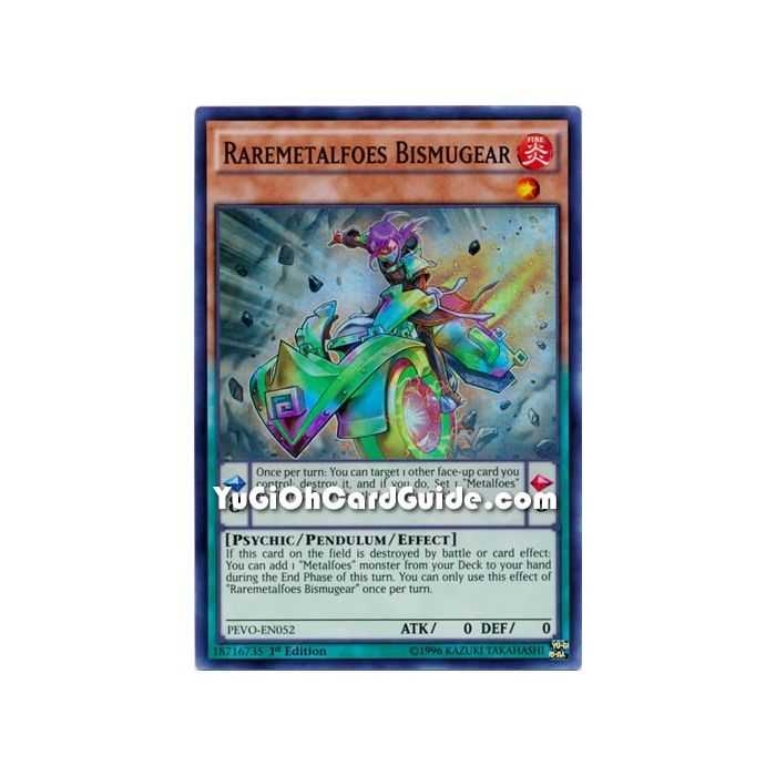 Raremetalfoes Bismugear (Super Rare) – Pendulum Evolution | Carta YUGIOH en México