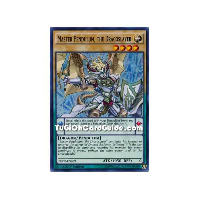Master Pendulum, the Dracoslayer (Super Rare) – Pendulum Evolution | Carta YUGIOH en México