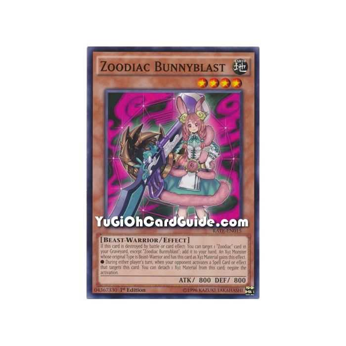 Zoodiac Bunnyblast (Common) – Raging Tempest | Carta YUGIOH en México
