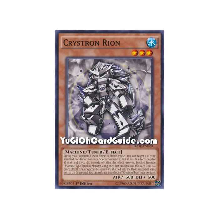 Crystron Rion (Common) – Raging Tempest | Carta YUGIOH en México
