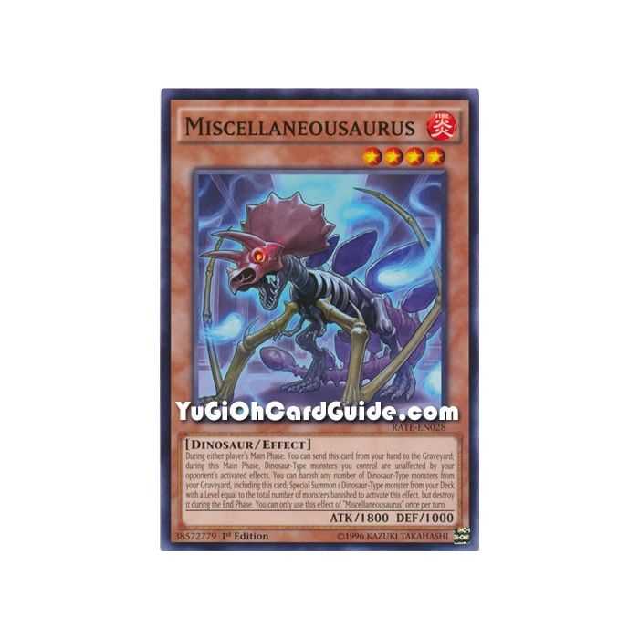 Miscellaneousaurus (Common) – Raging Tempest | Carta YUGIOH en México