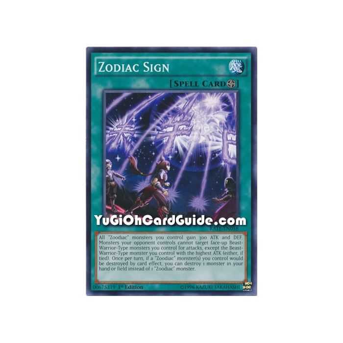 Zodiac Sign (Common) – Raging Tempest | Carta YUGIOH en México
