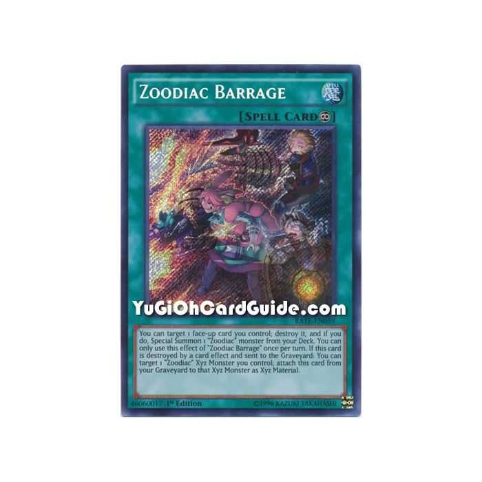 Zoodiac Barrage (Secret Rare) – Raging Tempest | Carta YUGIOH en México