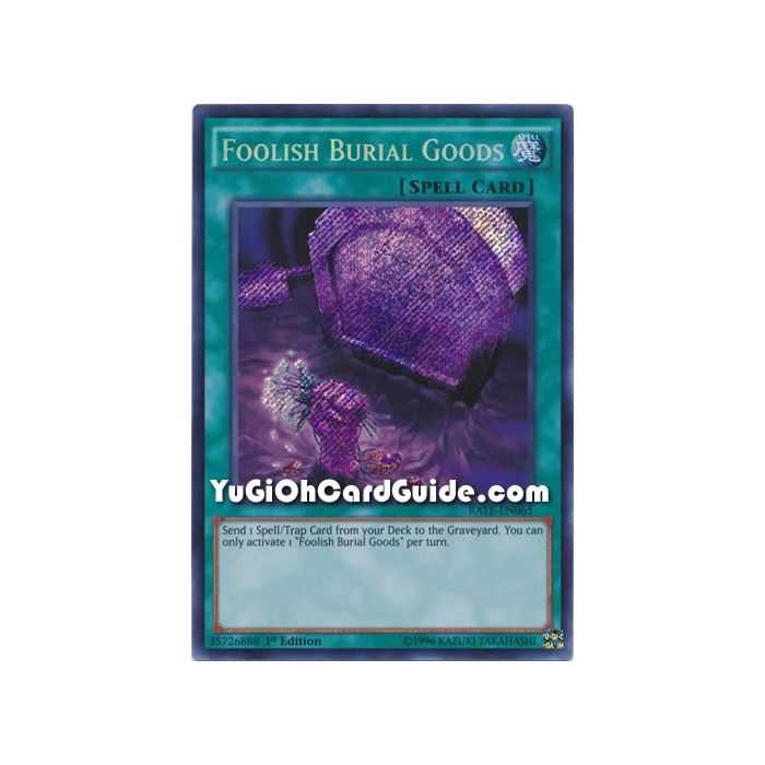 Foolish Burial Goods (Secret Rare) – Raging Tempest | Carta YUGIOH en México