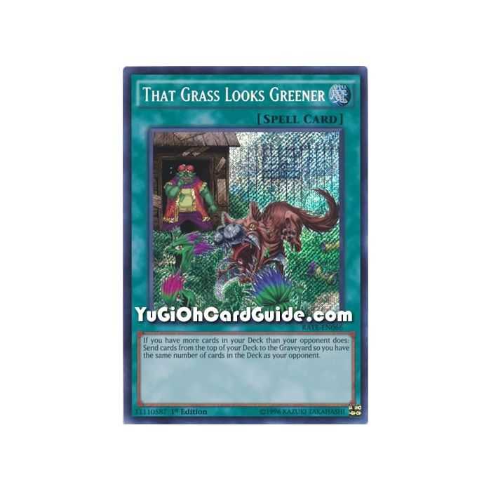 That Grass Looks Greener (Secret Rare) – Raging Tempest | Carta YUGIOH en México