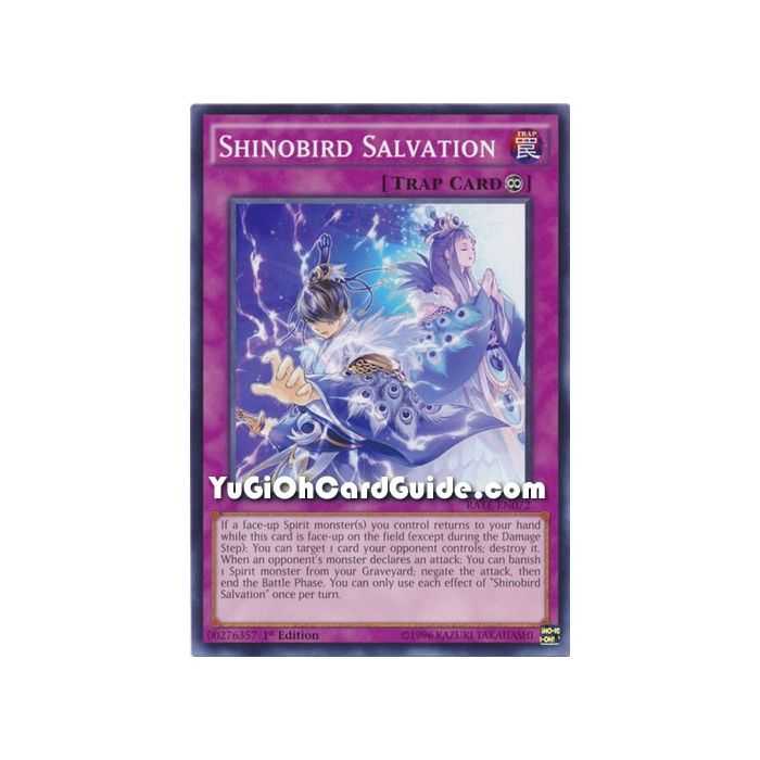 Shinobird Salvation (Common) – Raging Tempest | Carta YUGIOH en México