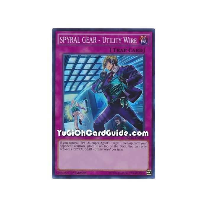 SPYRAL GEAR Utility Wire (Super Rare) – Raging Tempest | Carta YUGIOH en México
