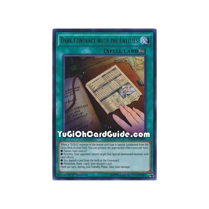 Dark Contract with the Entities (Ultra Rare) – Raging Tempest | Carta YUGIOH en México