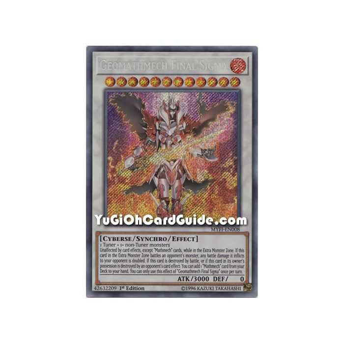 Geomathmech Final Sigma (Secret Rare) – Mystic Fighters | Carta YUGIOH en México