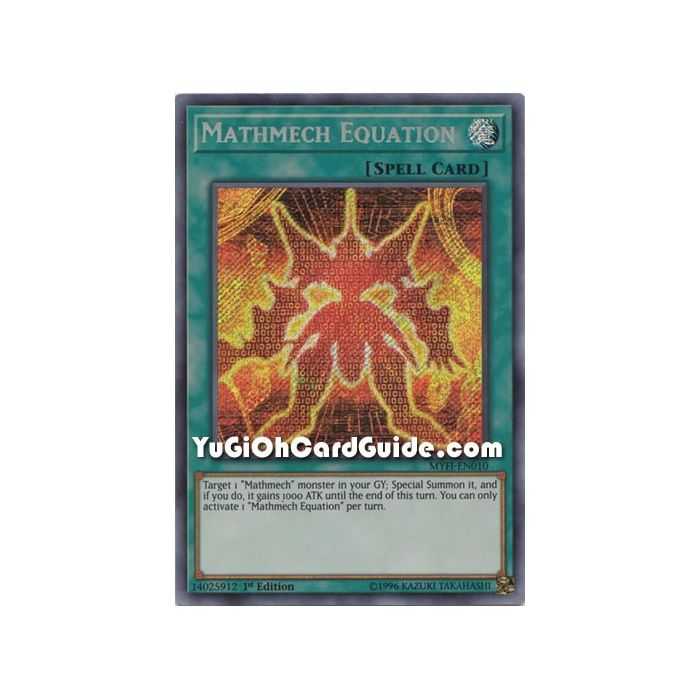 Mathmech Equation (Secret Rare) – Mystic Fighters | Carta YUGIOH en México