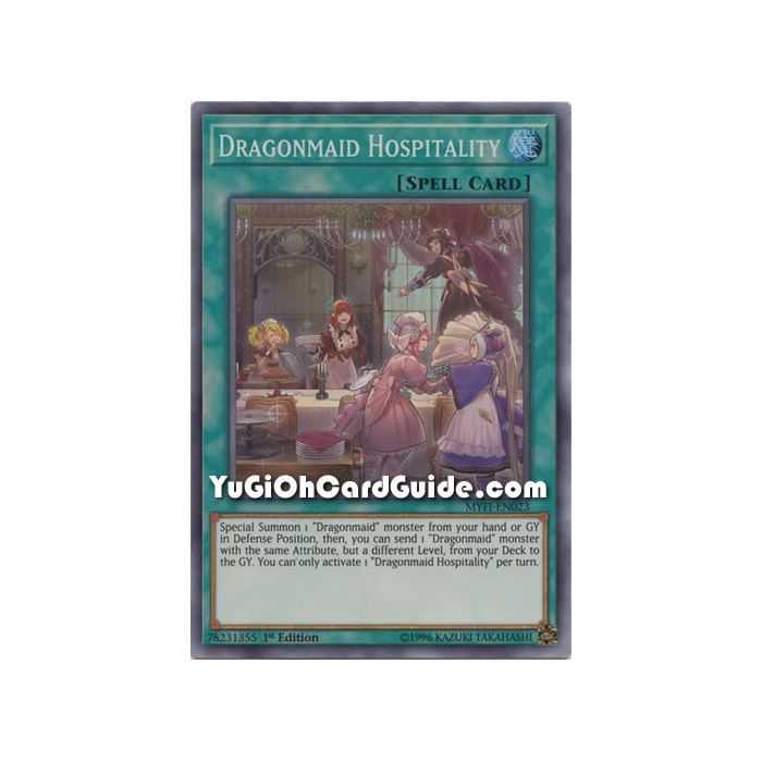 Dragonmaid Hospitality (Super Rare) – Mystic Fighters | Carta YUGIOH en México