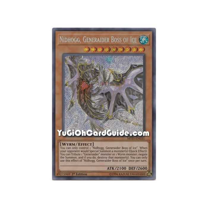 Nidhogg, Generaider Boss of Ice (Secret Rare) – Mystic Fighters | Carta YUGIOH en México