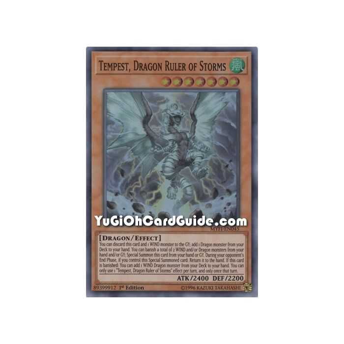 Tempest, Dragon Ruler of Storms (Super Rare) – Mystic Fighters | Carta YUGIOH en México