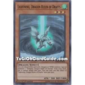 Lightning, Dragon Ruler of Drafts (Super Rare) – Mystic Fighters | Carta YUGIOH en México