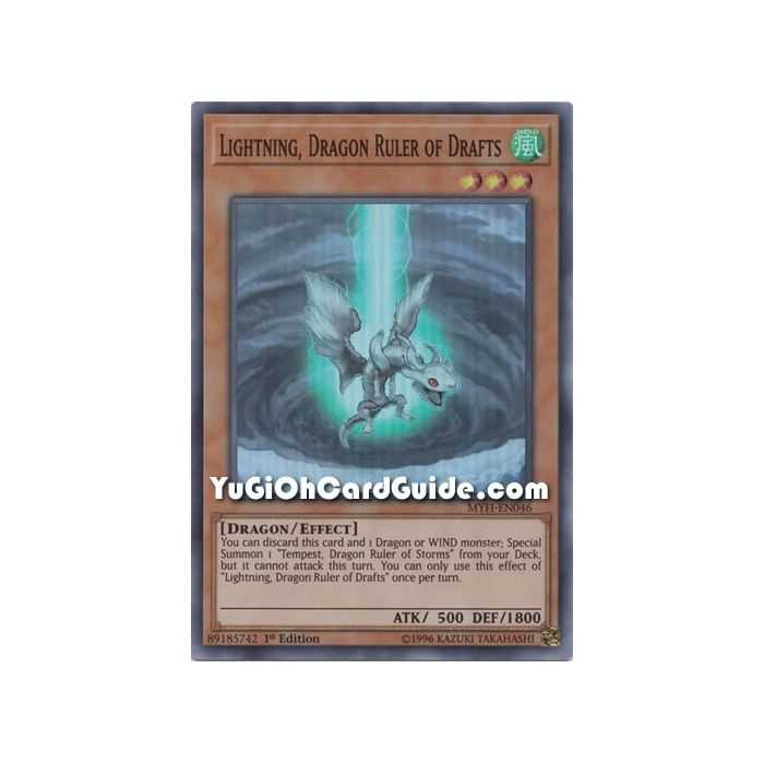Lightning, Dragon Ruler of Drafts (Super Rare) – Mystic Fighters | Carta YUGIOH en México