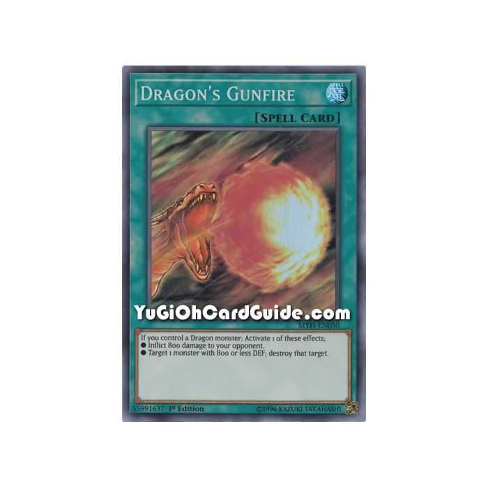 Dragon's Gunfire (Super Rare) – Mystic Fighters | Carta YUGIOH en México