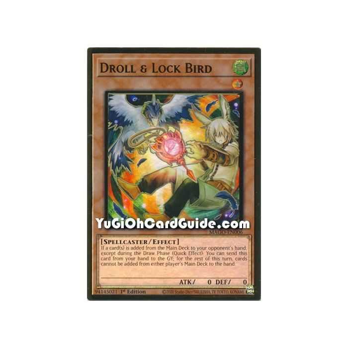 Droll & Lock Bird - Alternate Art (Premium Gold Rare) – Maximum Gold | Carta YUGIOH en México