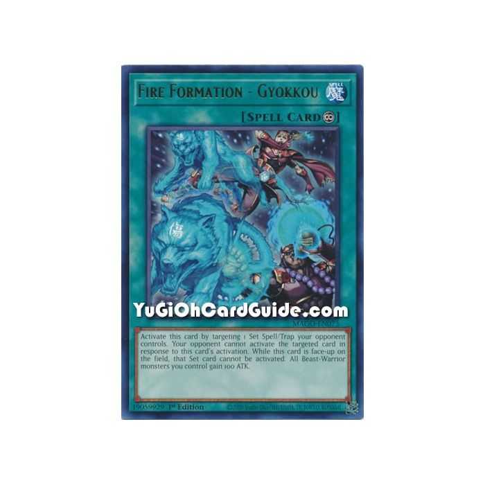 Fire Formation - Gyokkou (Rare) – Maximum Gold | Carta YUGIOH en México