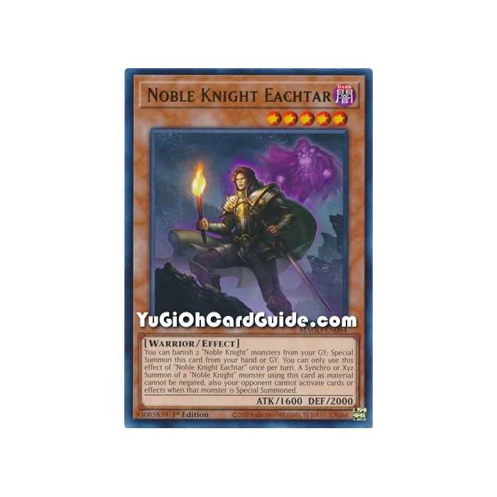 Noble Knight Eachtar (Rare) – Maximum Gold | Carta YUGIOH en México