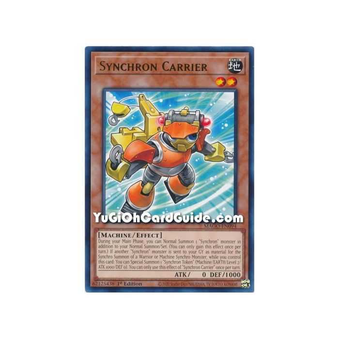 Synchron Carrier (Rare) – Maximum Gold | Carta YUGIOH en México