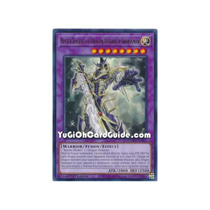 Buster Blader, the Dragon Destroyer Swordsman (Rare) – Maximum Gold | Carta YUGIOH en México