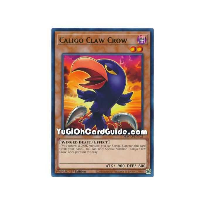 Caligo Claw Crow (Rare) – Maximum Gold | Carta YUGIOH en México