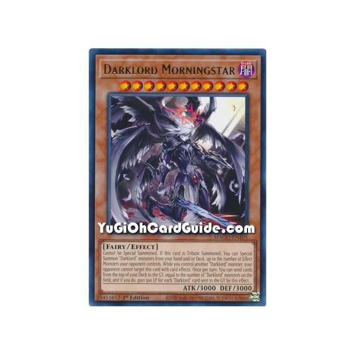 Darklord Morningstar (Rare) – Maximum Gold | Carta YUGIOH en México