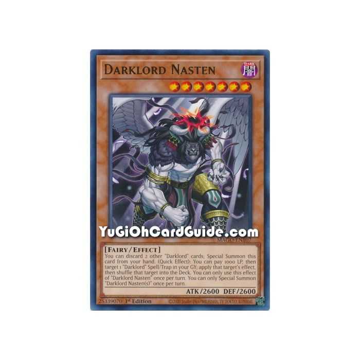 Darklord Nasten (Rare) – Maximum Gold | Carta YUGIOH en México