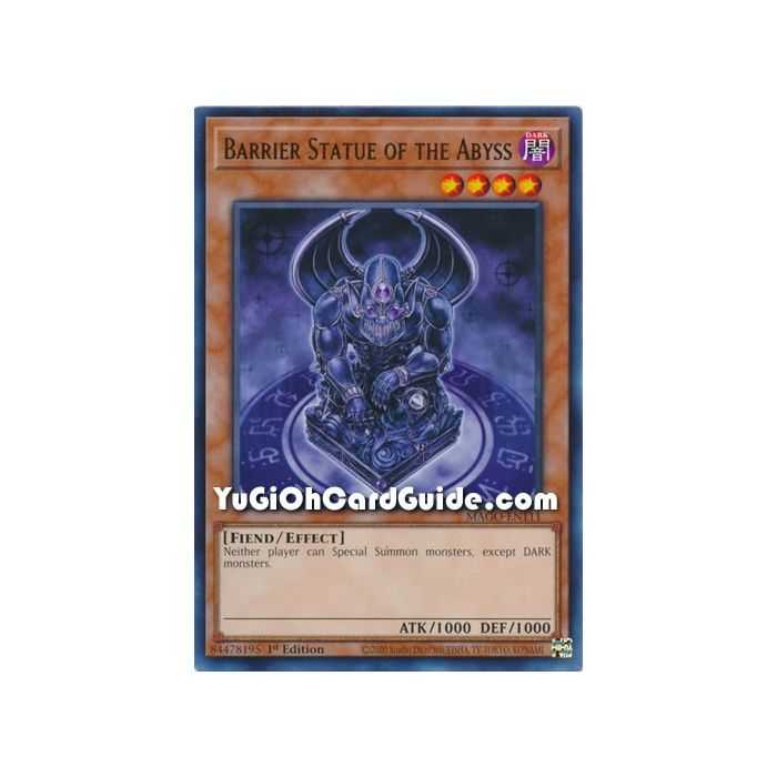 Barrier Statue of the Abyss (Rare) – Maximum Gold | Carta YUGIOH en México